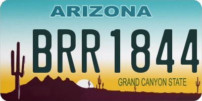 AZ license plate BRR1844