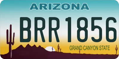 AZ license plate BRR1856