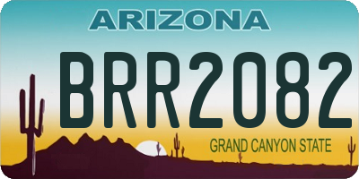 AZ license plate BRR2082