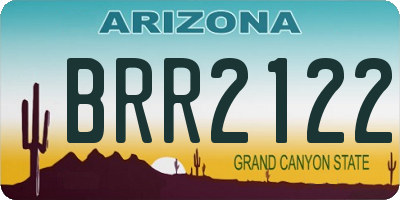 AZ license plate BRR2122