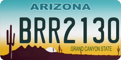 AZ license plate BRR2130