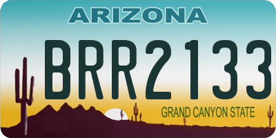 AZ license plate BRR2133