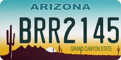 AZ license plate BRR2145