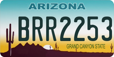AZ license plate BRR2253