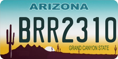 AZ license plate BRR2310