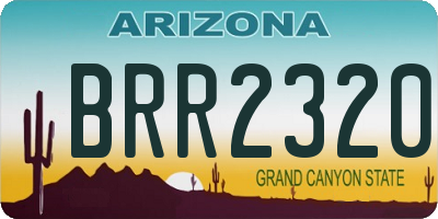 AZ license plate BRR2320