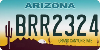 AZ license plate BRR2324