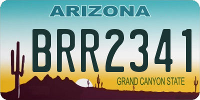 AZ license plate BRR2341