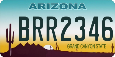 AZ license plate BRR2346