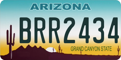 AZ license plate BRR2434