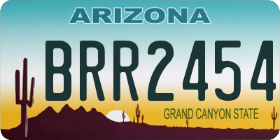 AZ license plate BRR2454