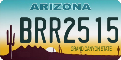 AZ license plate BRR2515