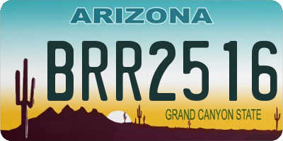 AZ license plate BRR2516