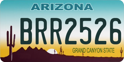 AZ license plate BRR2526