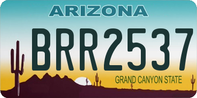 AZ license plate BRR2537