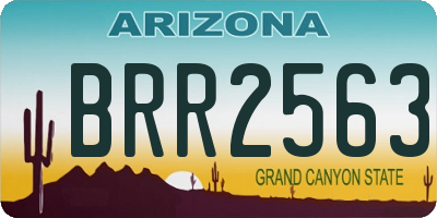 AZ license plate BRR2563