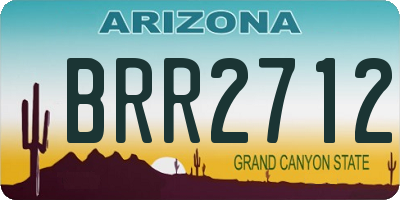AZ license plate BRR2712