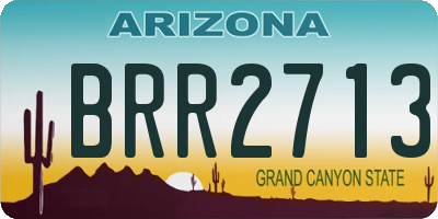 AZ license plate BRR2713