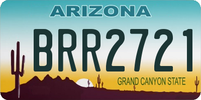 AZ license plate BRR2721