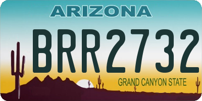 AZ license plate BRR2732