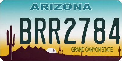 AZ license plate BRR2784