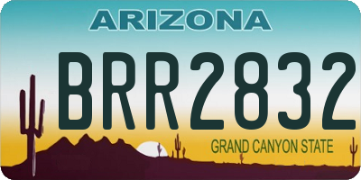 AZ license plate BRR2832