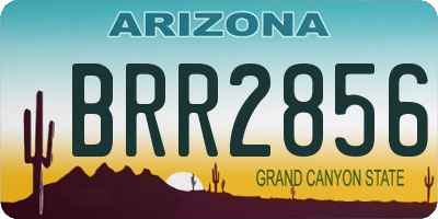 AZ license plate BRR2856