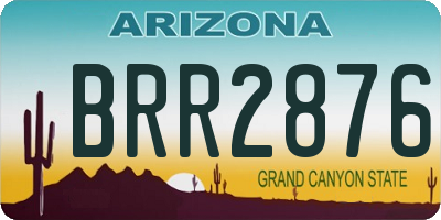 AZ license plate BRR2876