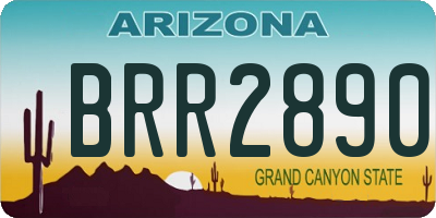AZ license plate BRR2890