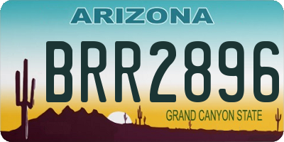 AZ license plate BRR2896