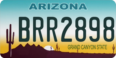AZ license plate BRR2898