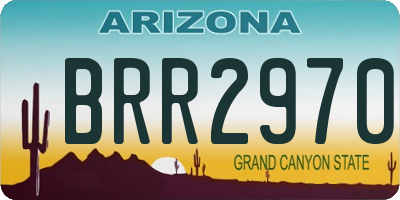 AZ license plate BRR2970