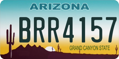 AZ license plate BRR4157