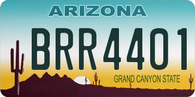AZ license plate BRR4401