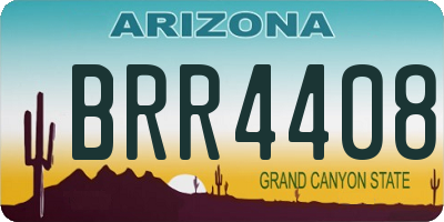 AZ license plate BRR4408