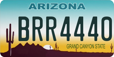 AZ license plate BRR4440
