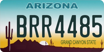 AZ license plate BRR4485