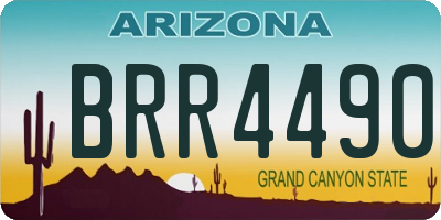 AZ license plate BRR4490