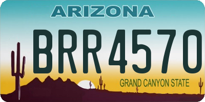 AZ license plate BRR4570