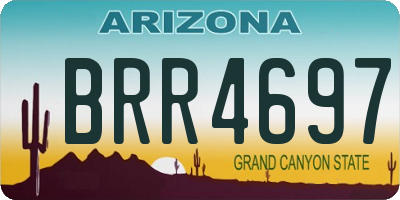 AZ license plate BRR4697