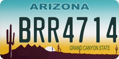 AZ license plate BRR4714