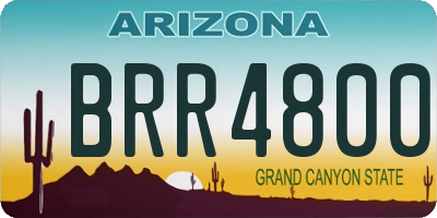 AZ license plate BRR4800