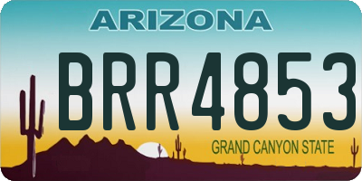 AZ license plate BRR4853