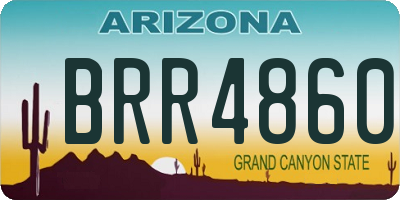 AZ license plate BRR4860