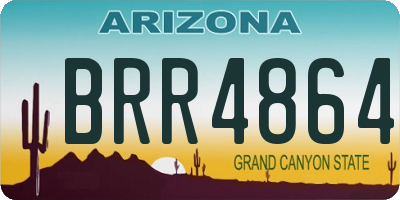 AZ license plate BRR4864
