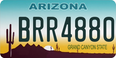 AZ license plate BRR4880