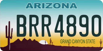 AZ license plate BRR4890