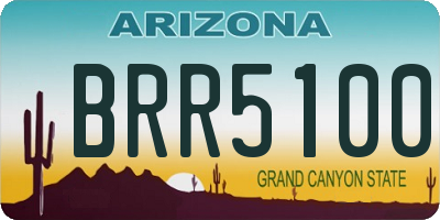AZ license plate BRR5100