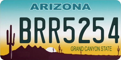 AZ license plate BRR5254
