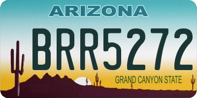 AZ license plate BRR5272